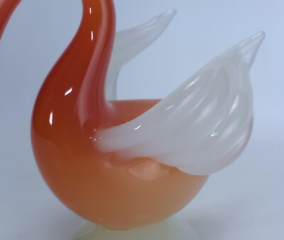 Archimede Seguso Murano Glass Bird Sculpture Orange Alabastro | eBay