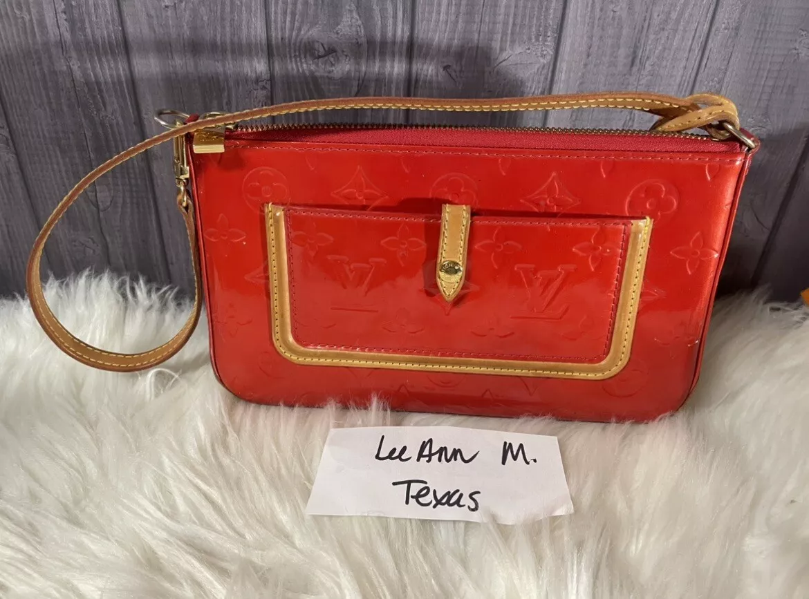 Louis Vuitton LV Hand Bag Mallory Square Red Vernis Pochette