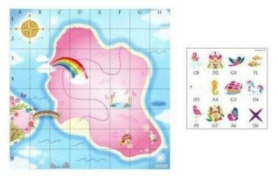Märchen Schatzkarte & Aufkleber Partytütenfüller Kinder Zauberspiel Lernspiel