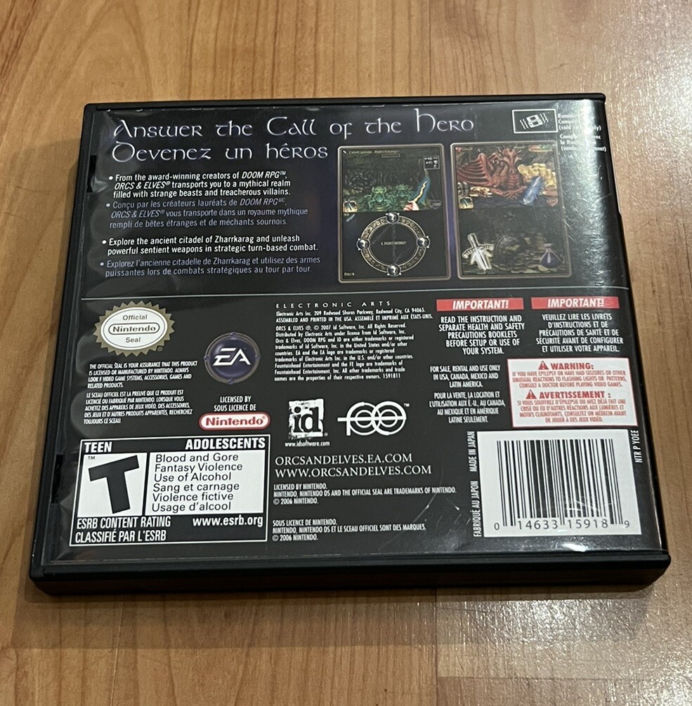 Orcs And Elves Nintendo DS - CIB 14633159189| eBay