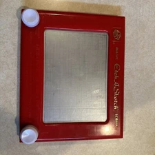 Ohio Art ETCH A SKETCH 505 Magic Drawing Screen Red White Knobs Tested Vintage