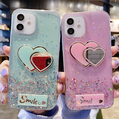 Glitzer Hülle Diamond Herz Cover für Xiaomi 13 12 11T 10T Redmi Note 9S 8 7 Pro