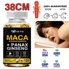 Male Enhancing Libido 120 Capsules - Maca Root,Massive Girth Enlargement Support