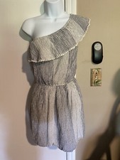 Women One Shoulder Sexy Bodycon Mini Dress Slim Pleated Party Dresses Clubwear