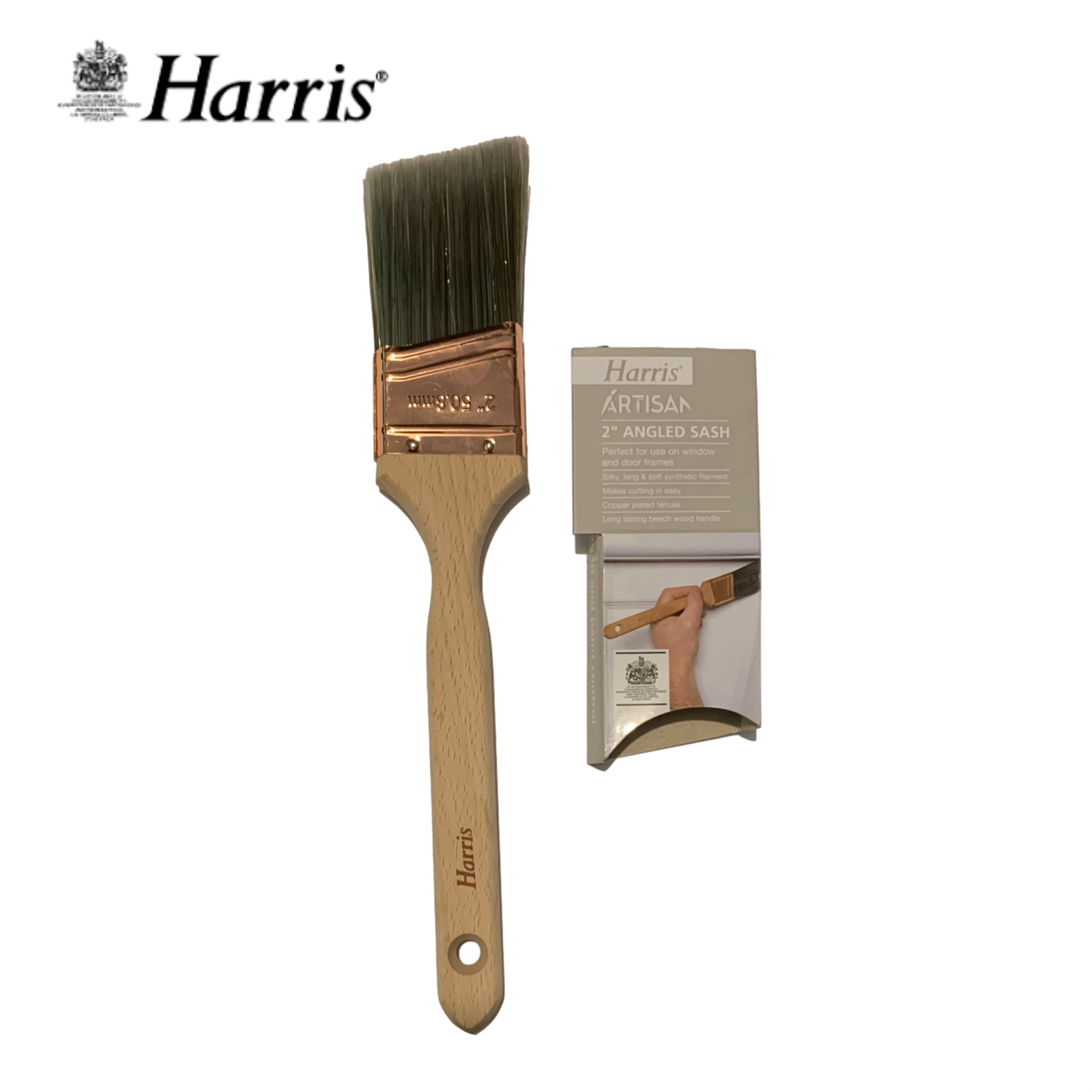 Harris Angled Sash Paint Brush 2'' Artisan Brushes Painting Decorating