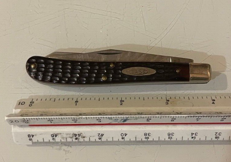 1971 Case XX USA 9 Dot Jigged Slim Line Trapper Knife 62048 SS | eBay