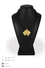 German Wirehaired Pointer - gold plated necklace with image of a dog, ArtDog USA