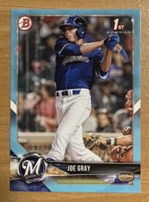 2018 Bowman Draft 1st Joe Gray Sky Blue Paper Parallel 276/499 Rookie SP