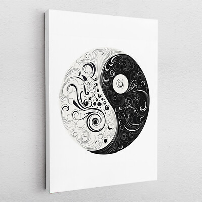 Leinwandbild Poster Acryl Glas Pop-Art Yin Yang Taoismus Gleichheit Zen Wand