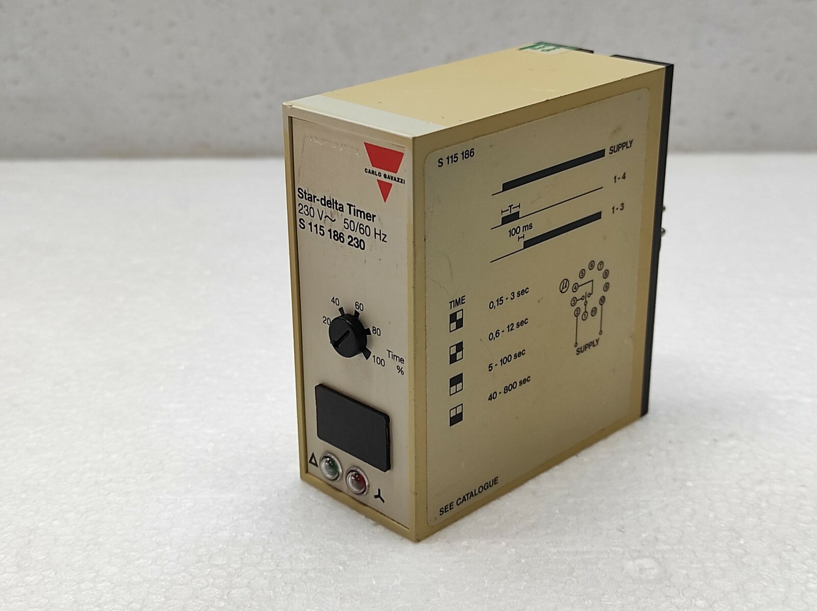 Carlo Gavazzi S 115 186 230 Star Delta Timer 230V AC S115186230 5-100