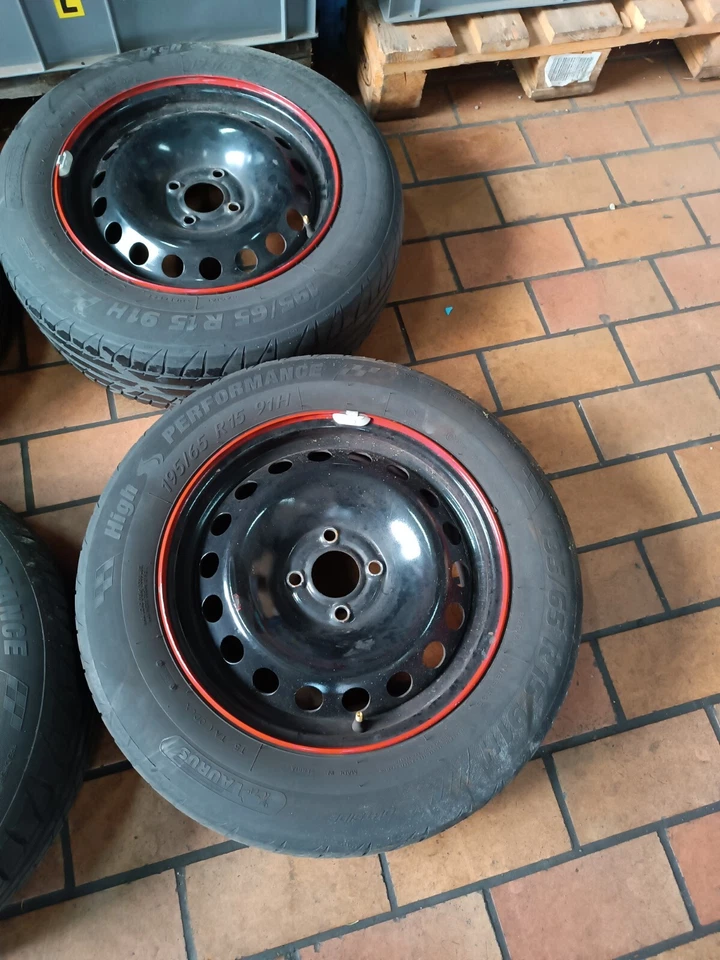 Renault Megane II CC Kombi Satz Sommerräder Stahlfelgen 195/65R15 91H DOT 1518 - Bild 4 von 4