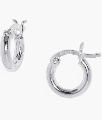 Argento Vivo Sterling Silver Huggie Hoop Earrings - Small Hoops