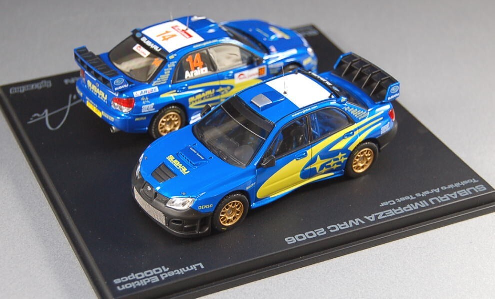 ミニカー IMPREZA WRC 2006 Toshi Arai Memorial Set Hpi-Racing 2006 Subaru Impreza WRC #14 Toshi Arai Memorial Set