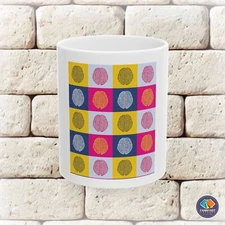Pop-art Brain Colorful Pattern Andy Warhol Ceramic Mug (11oz, 15oz)