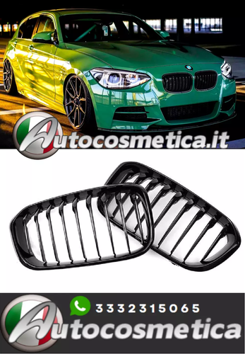 DOCAS - Grilles Avant Noires Brillantes Pour BMW 1 Series F20 F21 2011-2014 - ABS - Facile à Installer