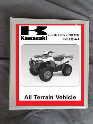 #ad 2007 Kawasaki Brute Force 4x4i KVF750 atv service Repair Manual binder $38.88