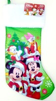 Disney Mickey Mouse / Minnie Mouse - 18 Full Printed Satin Christmas Stockin... on sale Disney Mickey Mouse / Minnie Mouse - 18 Full Printed Satin Christmas Stockin... on sale