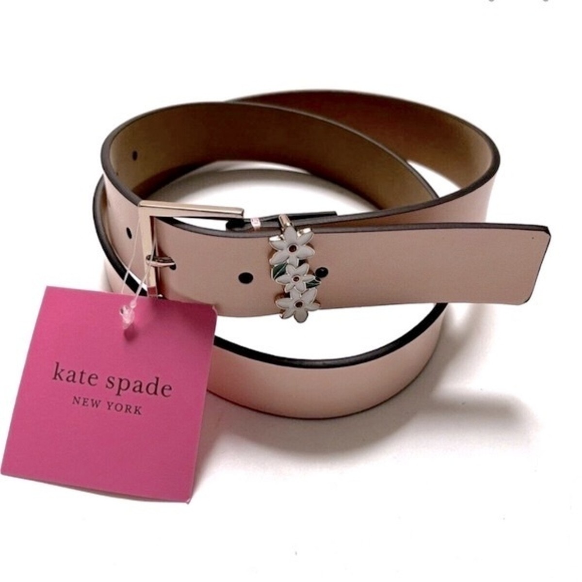 Kate Spade Leather Belt Kate Spade Black Leather Thin Belt XL | eBay main image 3
