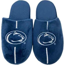 Brand New Original Penn State Nittany Lions FOCO Youth Team Stripe Slippers-Navy