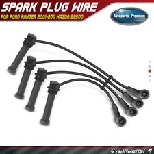 4pcs 7mm Spark Plug Wire Set for Ford Ranger 2001 2002-2011 Mazda B2300 L4 2.3L