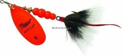 Mepps B5ST HO-G Aglia In-Line Spinner 1/2 oz Dressed Treble Hook Hot Orange B