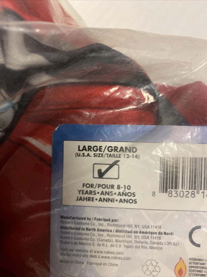 Disfraz de Rubí Capitán América: Guerra Civil Iron Man Niño Top y Máscara, Talla L Foto 3 de 4