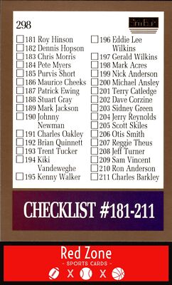 1990-91 SkyBox - #298 Checklist: 181-242 NM Set Break.