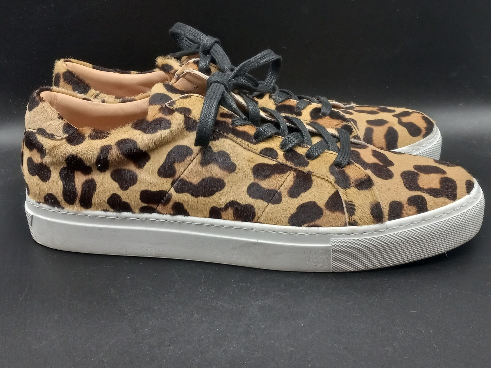 PONY Scarpe da sneaker casual Greats Brooklyn Royale leopardato capelli in pelle da uomo 11