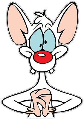 Pinky and The Brain Cartoon Car Bumper Window Locker Sticker Decal 3''X6''