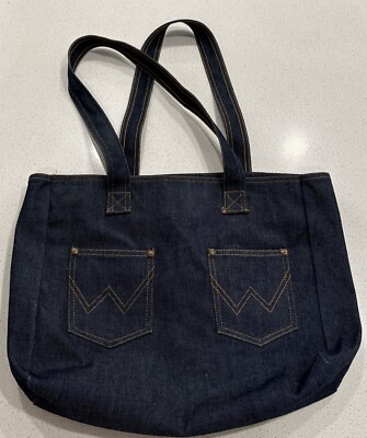VTG Yak Pak WRANGLER  Denim Tote Bag Beach Rodeo Trending