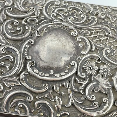 1907年 英国アンティーク 純銀製 ジュエリーボックス 88g Henry Matthews 1907年 英国アンティーク 純銀製 ジュエリーボックス 88g Henry