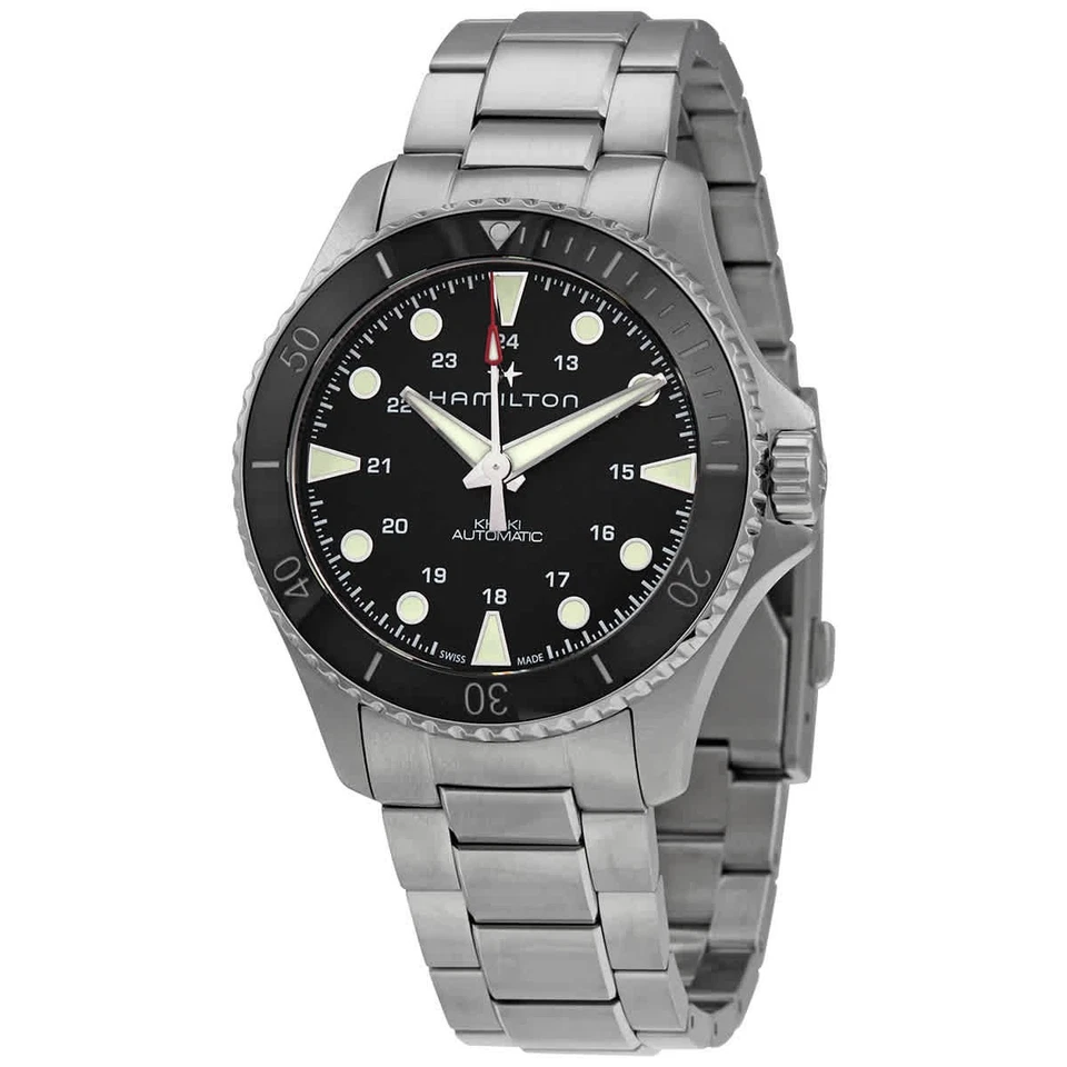 Reloj para hombre Hamilton caqui azul marino buceo automático esfera negra H82515130
