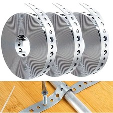 1Rolls 7inx10ft Galvanized Steel Pipe Hanger Strap Plumbers Tape With Bolt Holes