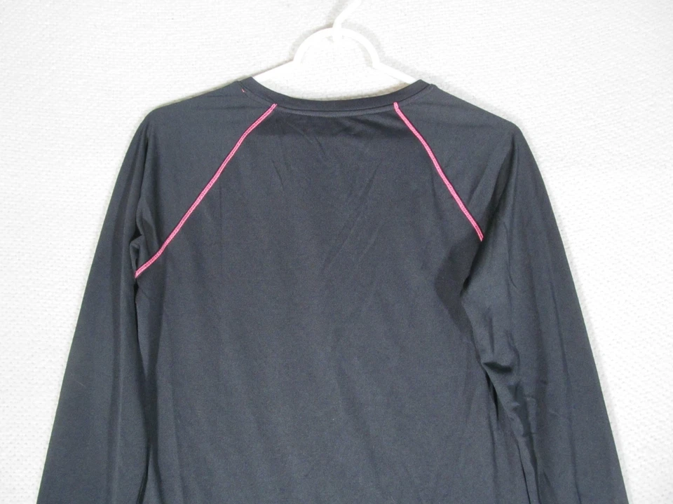 RBX Performance X-Dri Juniors Med Long Sleeve Athletic Shirt Black Pink X-Dri - Image 3 of 4