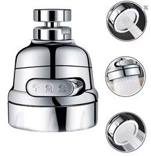 360 Swivel Kitchen Faucet Aerator Dual Mode Water Saving Sprayer Nozzle A