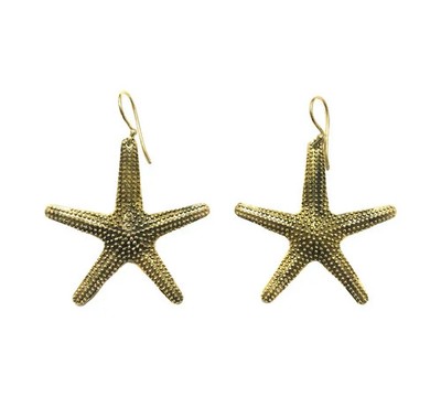 Gold Starfish Earrings
