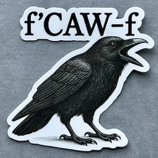 Funny Adult Humor Crow Sticker - 3 Inch Vinyl Waterproof Decal