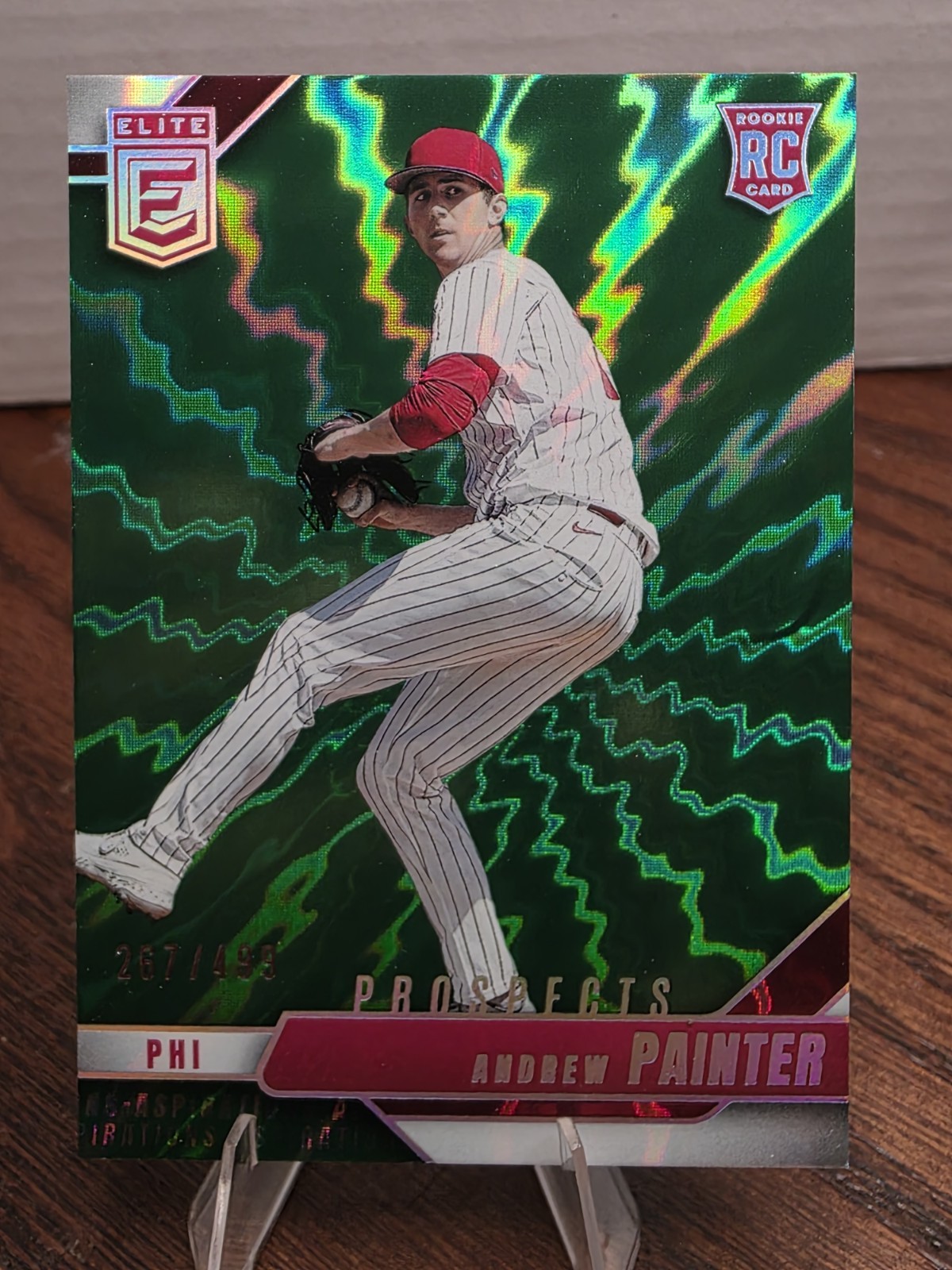 2026 Panini Elite /499 Andrew Painter #101 Green Wave Laser Aspiration Phillies 