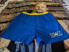 Vintage Chaps Ralph Lauren Swim Shorts Mens XL Blue Yellow Lined Trunks 90s