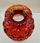 LE Smith Orange Amberina Moon And Star Pedestal Fairy Lamp Glows — photo 8