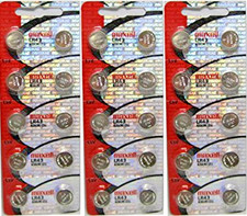 Thirty 30 Maxell Hologram LR43 186  AG12 1.5V Alkaline Button Cell- EXP 2029