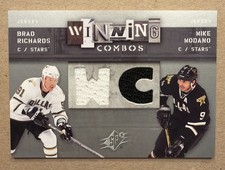 2009-10 SPx Winning Combos Dual Jerseys Richards/Modano #WC-MR Dallas Stars