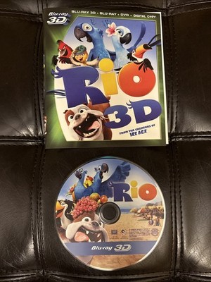 Rio (Blu-ray 3D 2011) Blu Ray 3d Plus Art Only, No Case