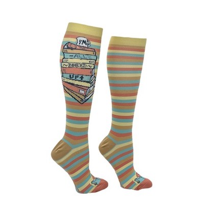 All Booked Up Socks Funny Nerdy Compression Socks for Women Unisex Size