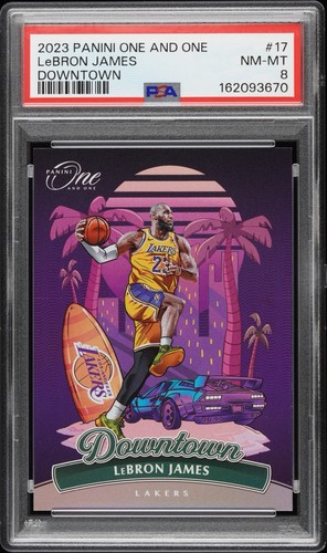 LeBron James #17 2023 Panini One and One Downtown card