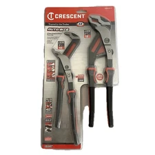 Crescent Z2 Auto-Bite Tongue Groove 2 Pc Plier Set 10” 12” Adjustable RTABCGSET2