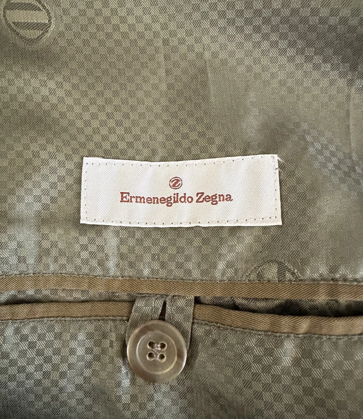 ERMENEGILDO ZEGNA Medium (IT 50) Full Zip Microfiber Bomber Jacket Brown Italy - product detail image 5