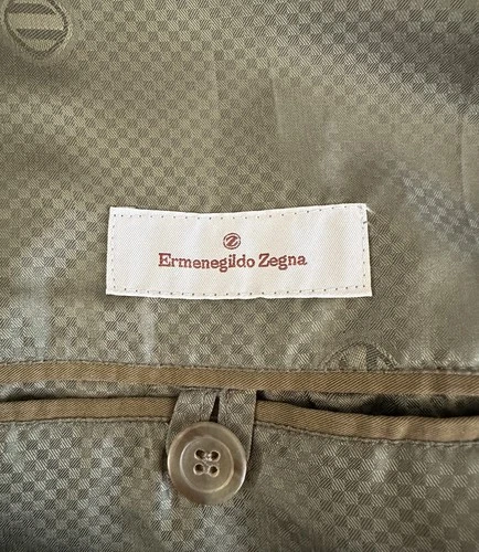 ERMENEGILDO ZEGNA Medium (IT 50) Full Zip Microfiber Bomber Jacket Brown Italy image 5
