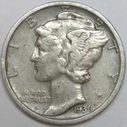 1936-S Mercury Dime - VF (Lot#1)