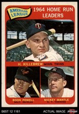 1965 Topps #3 Mickey Mantle AL HR Leaders Twins / Orioles / Yankees HOF 5 - EX